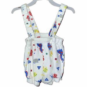 Vintage Babycrest Bubble Suspender Shorts Animal Print 3-6 Months